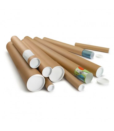 Tubo di cartone rotondo avana L 850 x diametro 80 mm