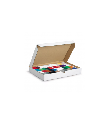 Scatole per spedizioni piatte con coperchio bianche (43x31x5 cm)