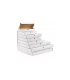Scatole per spedizioni piatte con coperchio bianche (43x31x5 cm)