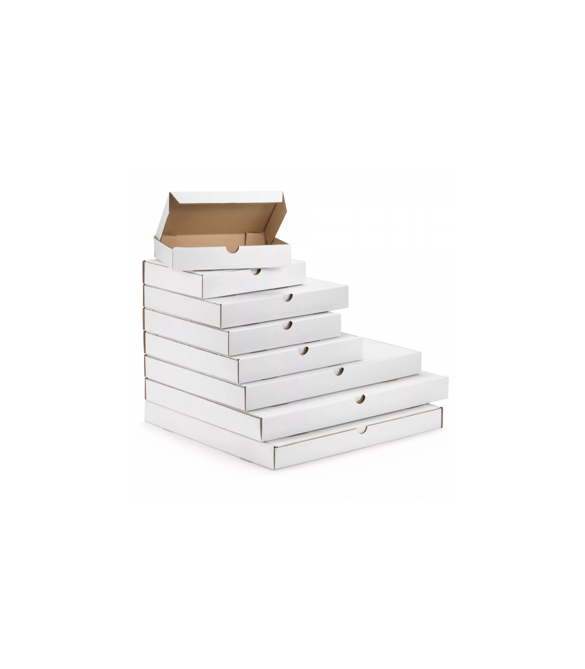 Scatole per spedizioni piatte con coperchio bianche (43x31x5 cm)